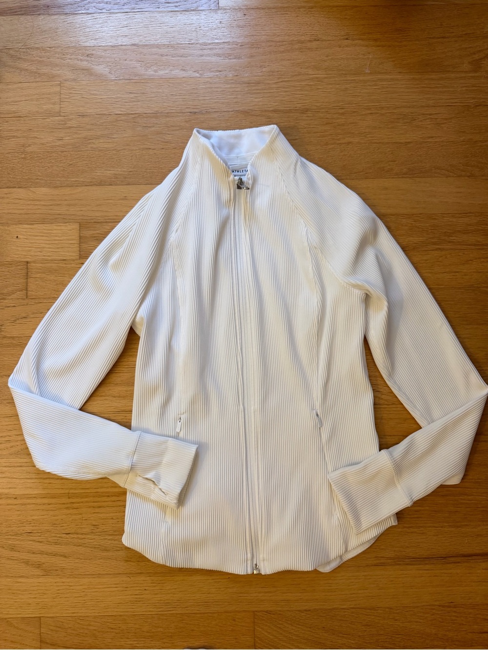 Athleta Salutation Ribbed Jacket White Size Small